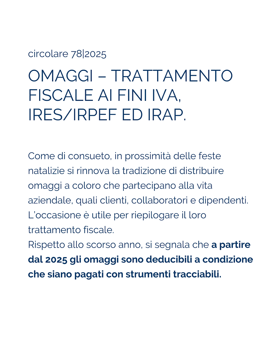 Omaggi – Trattamento fiscale ai fini IVA, IRES/IRPEF ed IRAP.