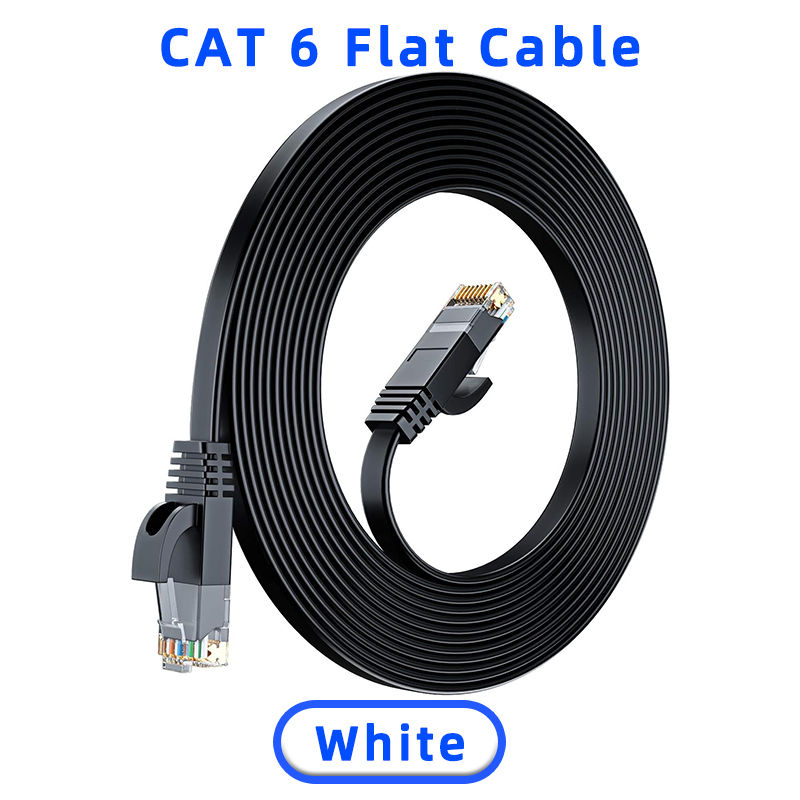 Thumbnail: 0.1M 0.2M 0.3M 0.5M 50M Cat6 Short Ethernet Cable Flat RJ45 Computer Internet LA