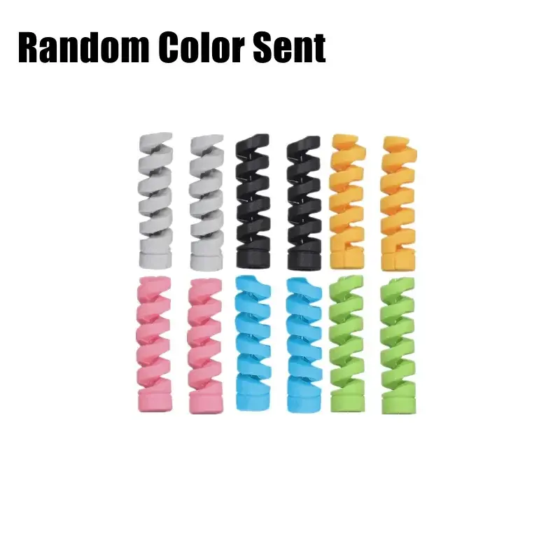 Thumbnail: 12PCS Charging Cable Protector Cover USB Cable Earphone Wire Spiral Cord Protect