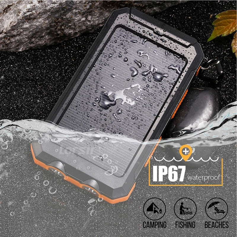 Thumbnail: Solar Power Bank 80000mAh Portable Charging Poverbank External Battery Charger S