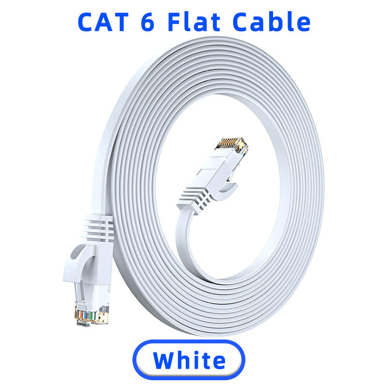Thumbnail: 0.1M 0.2M 0.3M 0.5M 50M Cat6 Short Ethernet Cable Flat RJ45 Computer Internet LA