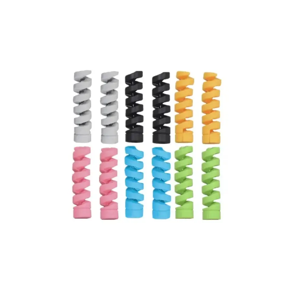 Thumbnail: 12PCS Charging Cable Protector Cover USB Cable Earphone Wire Spiral Cord Protect