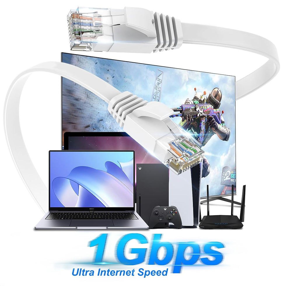 Thumbnail: 0.1M 0.2M 0.3M 0.5M 50M Cat6 Short Ethernet Cable Flat RJ45 Computer Internet LA