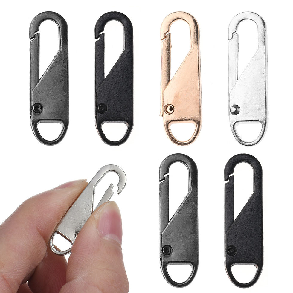 Thumbnail: 5pcs Universal Replacement Zipper Slider Metal Alloy Removal Zipper Puller Lugga