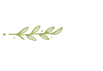 Symmetrical olive-green botanical design