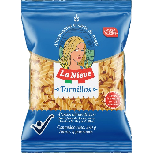 Pasta la Nieve Tornillos, pq x 250 grs