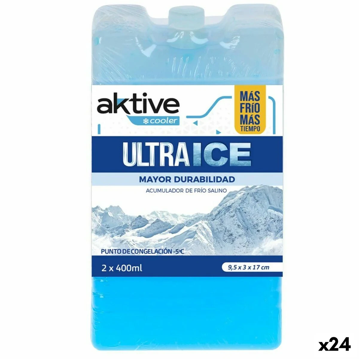 Acumulador de Frío Aktive Ultra Ice 400 ml Acumulador de Frío 2 Piezas 9,5 x 17