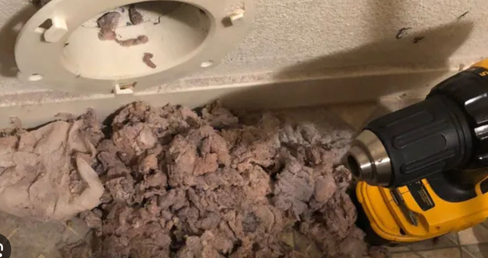 Close-up view of a clean dryer vent duct