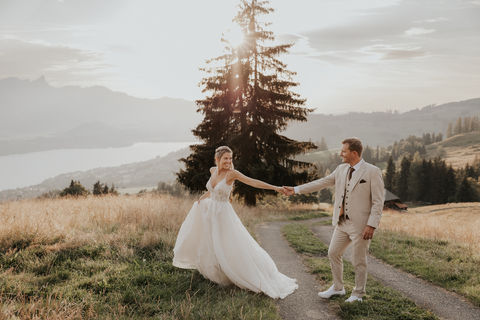 After Wedding Shooting in den Berner Alpen