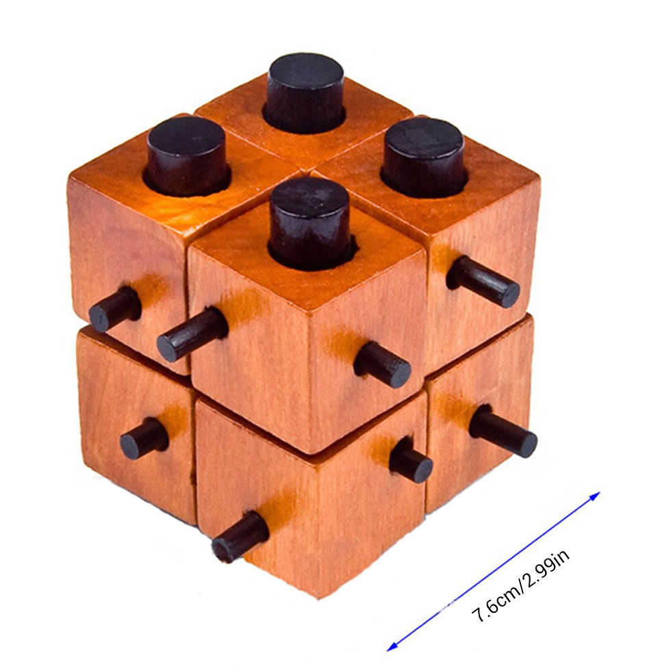Thumbnail: Nordic Wooden Cube Puzzle - IQ Brain Teaser