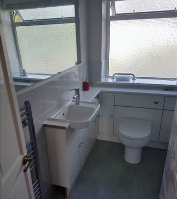 bathroom furniture with back to wall toilet