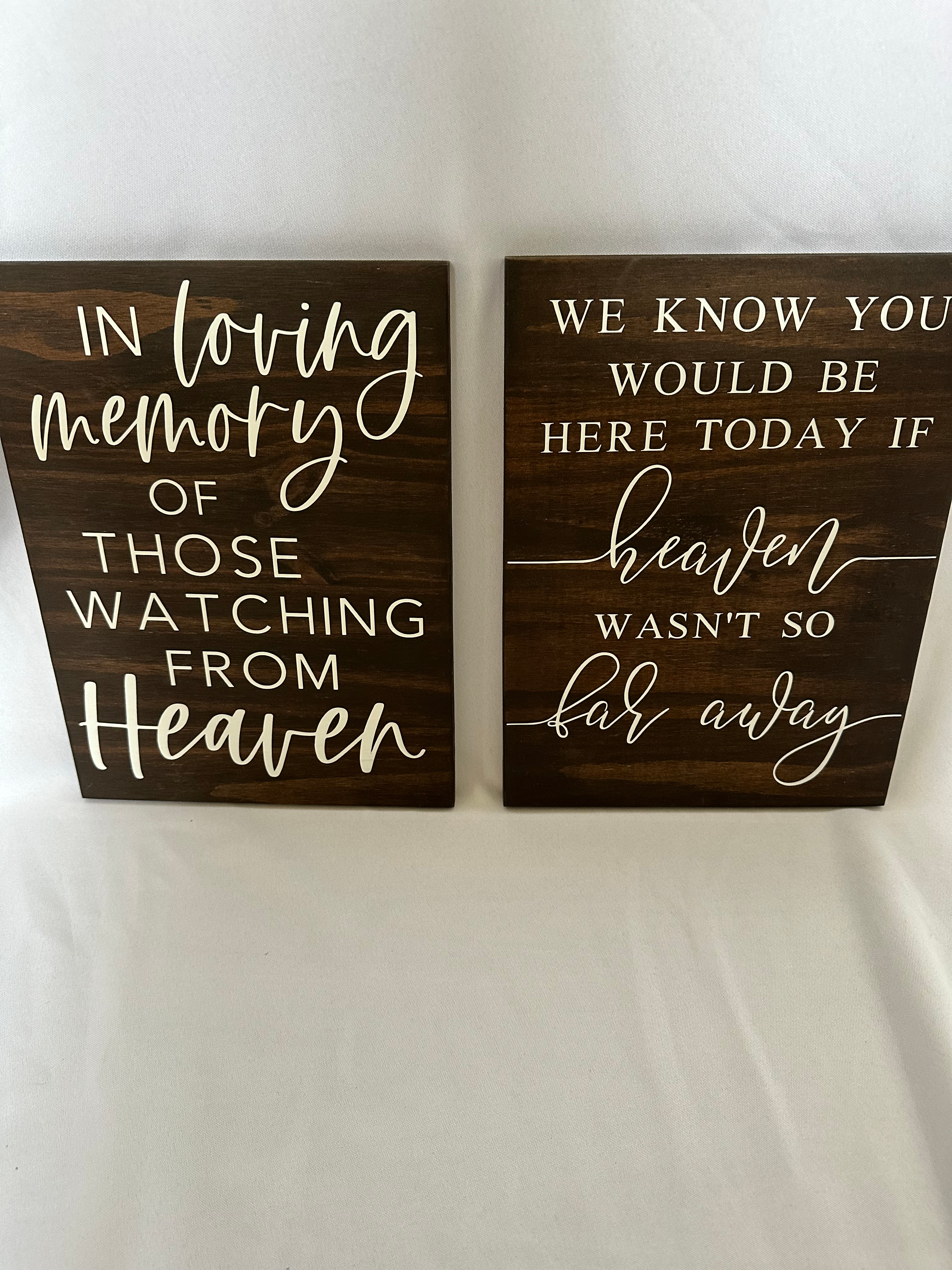 Memory Table Signs