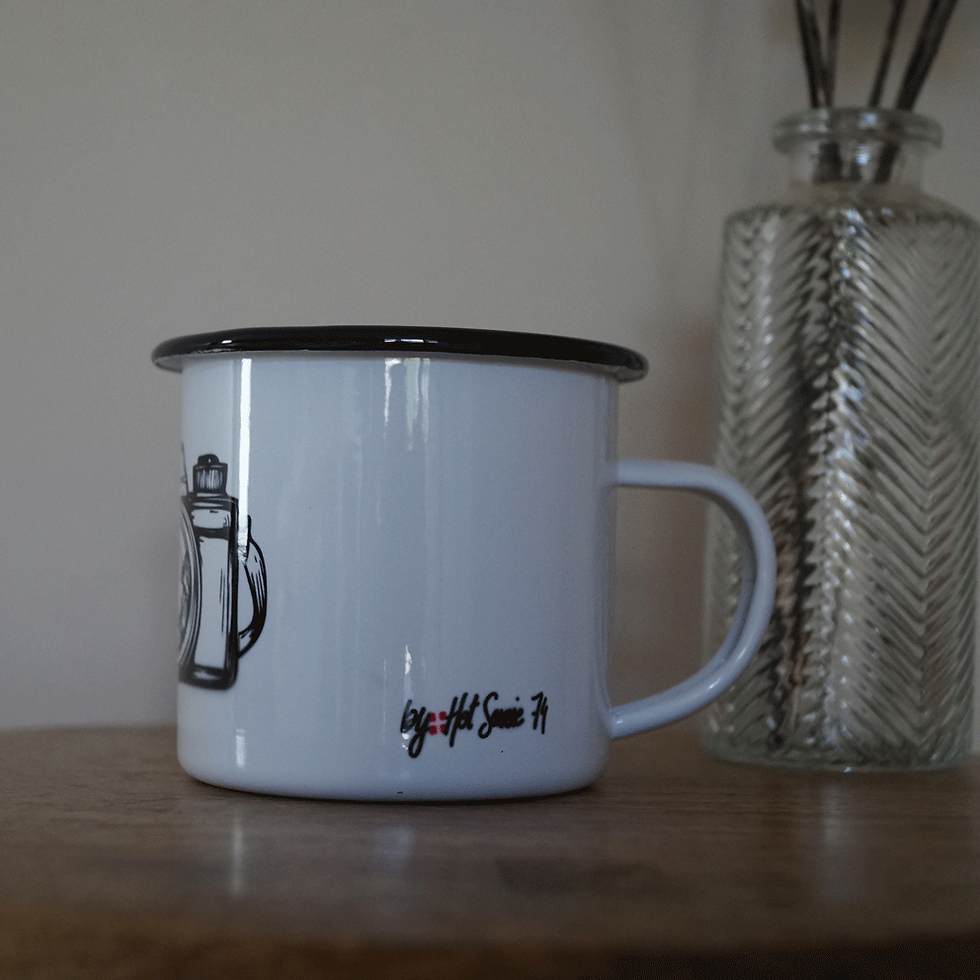 Thumbnail: Mug acier inox émaillé | Appareil photo montagnes