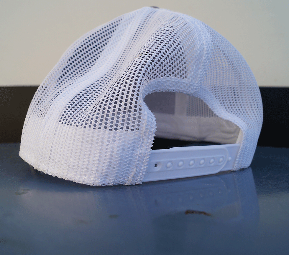 Miniature : Casquette courbé grillage | grise noire | Macaron cuir végan montagn