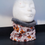 Thumbnail: Snood / Cache-cou | Doublé polaire | Fleurs rose orangé