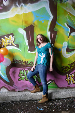 Tee-shirt bleu canard