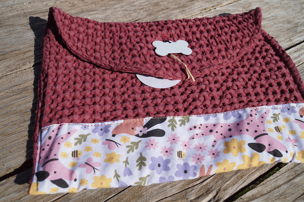 Miniature : Pochette | Documents / Carnet de santé / Passeport | Accessoire chien | Bordeaux