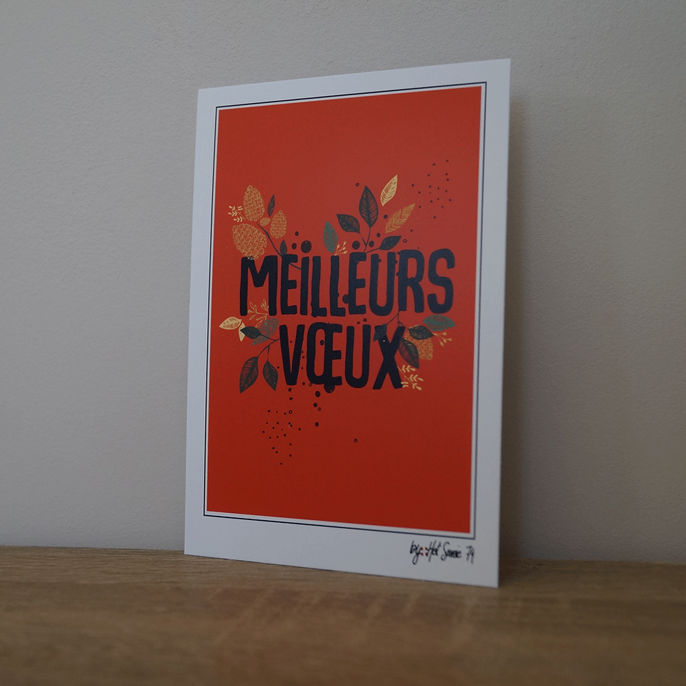 Miniature : Cadre / carte postale | Meilleurs vœux | 10x15cm | Animaux montag