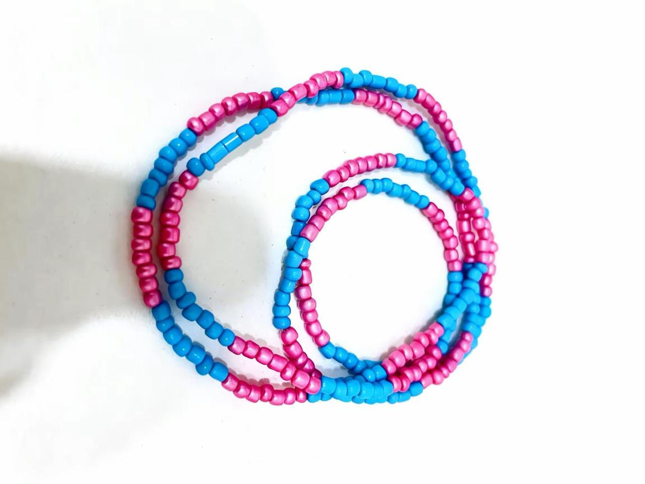 Guia Miçanga Rosa e Azul