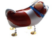 SILVER FUNNY DOG WALKING BALLOON