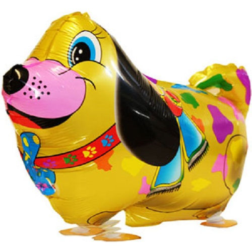 GOLD COLORFUL DOG WALKING BALLOON