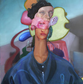 Study for portrait N.3, 2025, oil and acrylic on canvas, 73x60cm