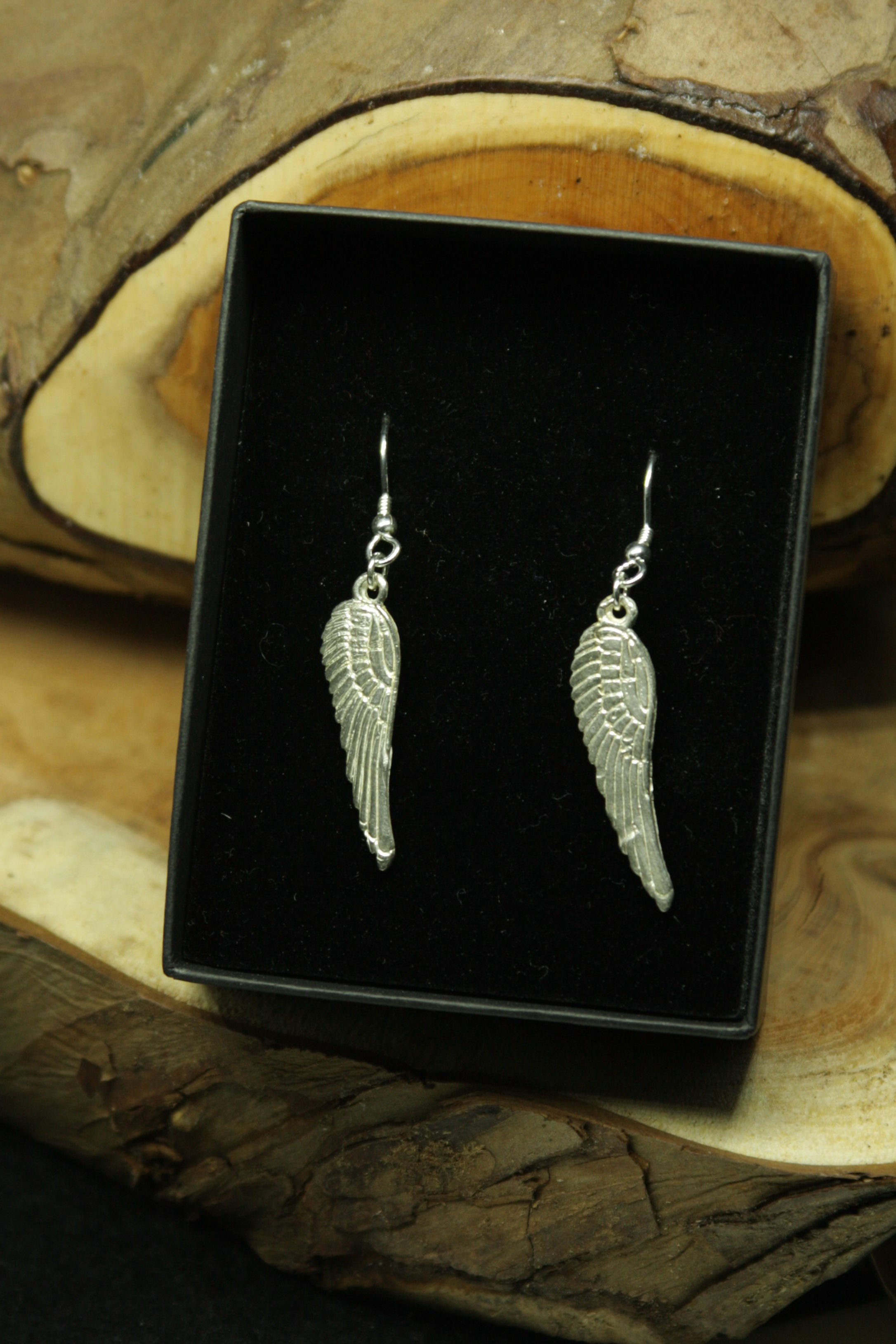 6316 - Angel wing dangly earrings