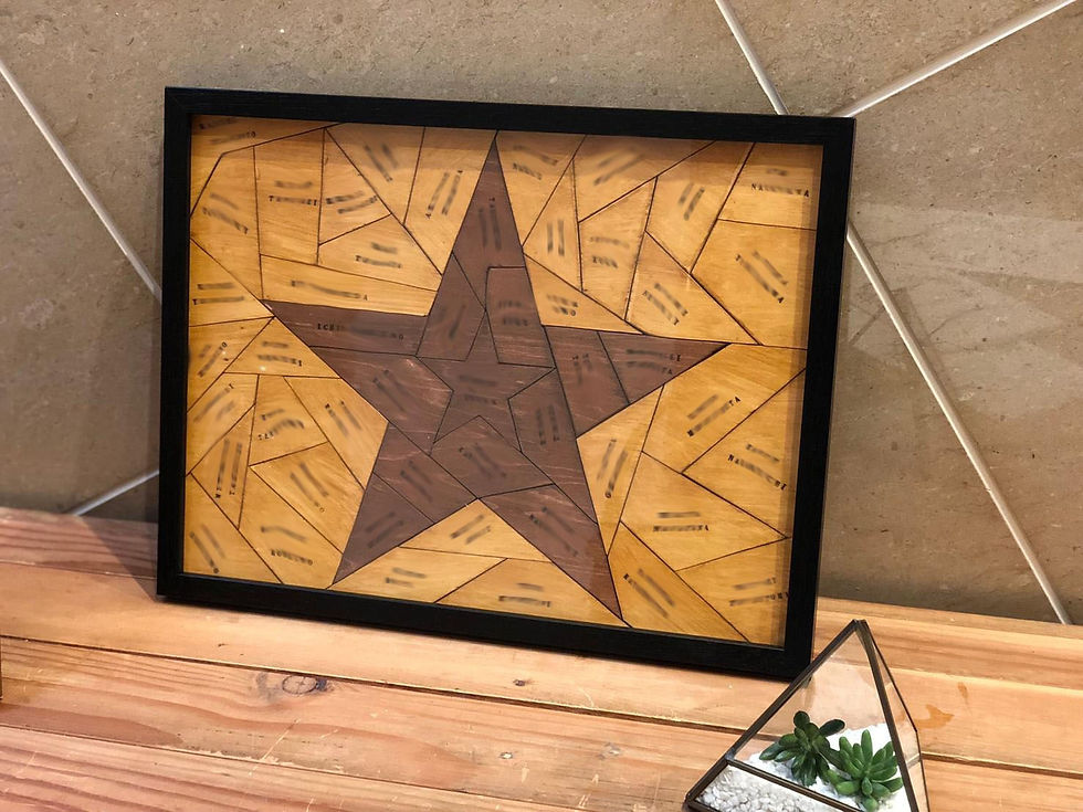 サムネイル： 木製パズル結婚証明書 スター 30〜80名様分