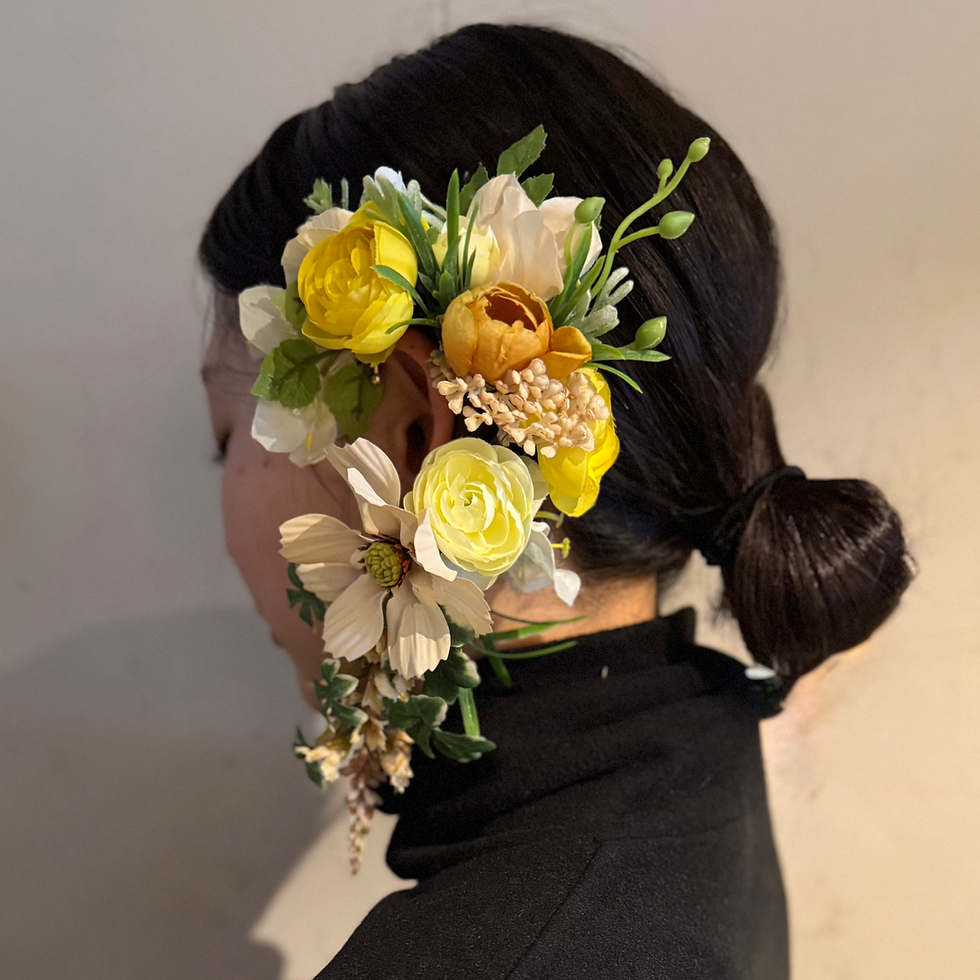 アーティフィシャルフラワーイヤーフック natural A~G