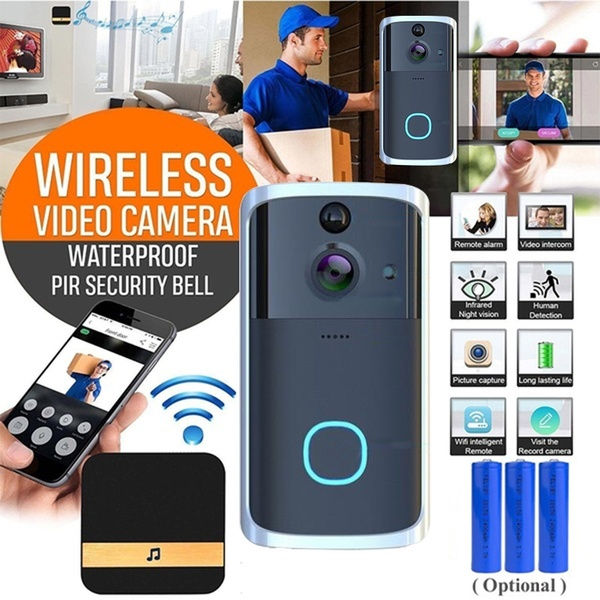 cópia de Home Securtiy Wireless Video Doorbell WiFi Smart Night Vision Visual Tw