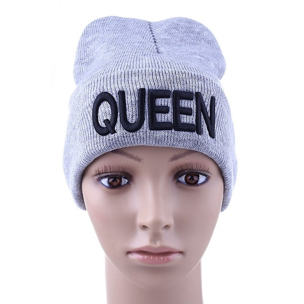 Miniatura: copy of copy of 2018 Fashion KING QUEEN Knitting Beanies With Cotton For Couples