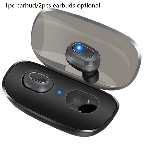 Wireless Bluetooth Earphone In Ear Sports with Charger Box Mic Earbud Headset He
