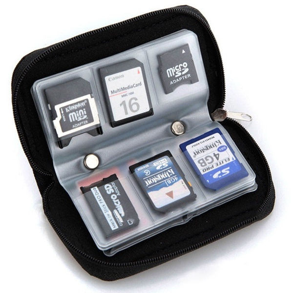 Memory Card Storage Carrying Pouch Case Holder Wallet For CF/SD/SDHC/MS/DS