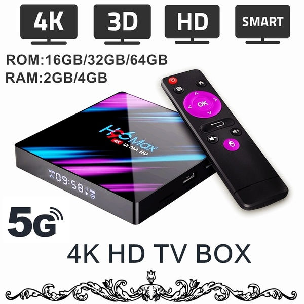 4K Android HD TV Box 5G WiFi/4K/3D Smart TV Box Streaming Network Media Player A