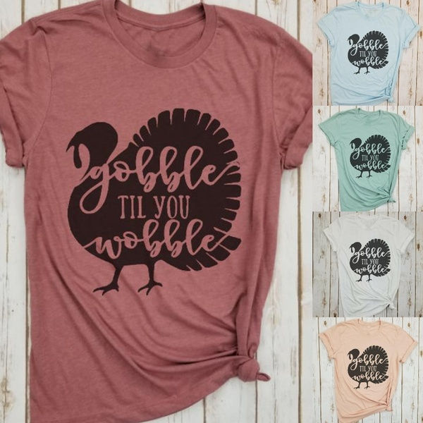 copy of Women Turkey Print Shirt Thanksgiving Day Casual T-shirt Women Fashion