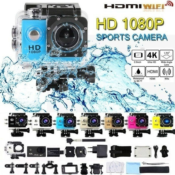 2020 Hot Sale 4K Outdoor Sports Action Camera 1080P WIFI 30m Waterproof 170 Degr