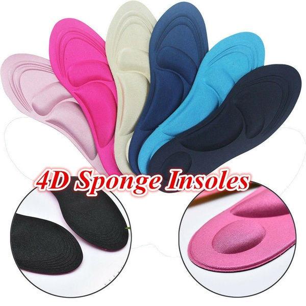 cópia de Pair 4D Sponge Pain Relief Insoles Arch Support Cut Memory Foam Shoe Pa