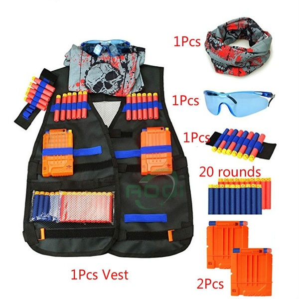 Kids Ultimate Tactical Vest Value Kit for N-Strike Elite Nerf, with Tactical Ves