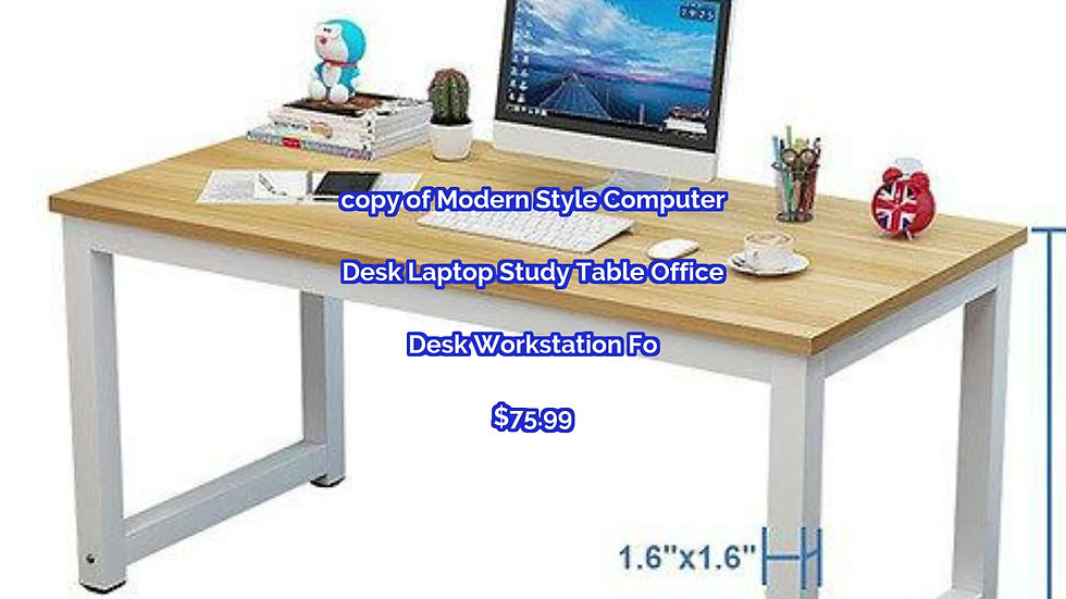 Miniatura: copy of Modern Style Computer Desk Laptop Study Table Office Desk Workstation Fo