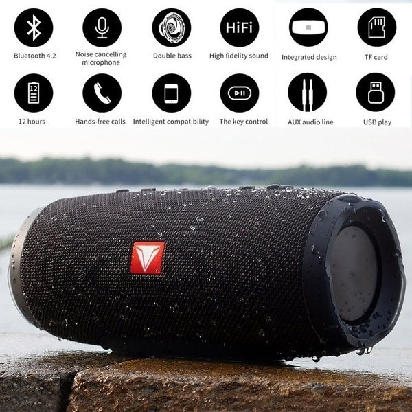 Waterproof Outdoor HIFI Column Speaker Wireless Bluetooth Speaker Subwoofer Soun