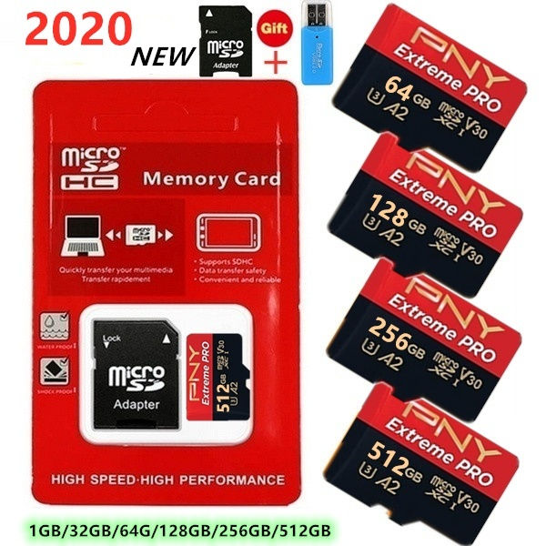 2020 new high speed PNY tf card (512GB 2/1PCS) (256GB 2/1PCS) 128GB 64GB 32GB 1G