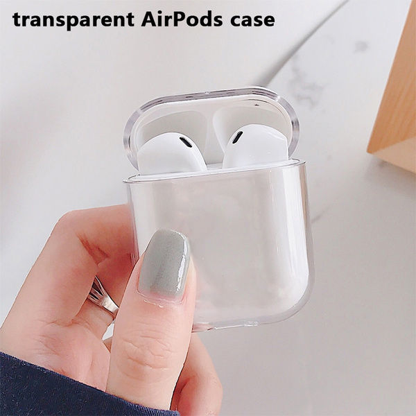 1pc Transparent Wireless Earphone Charging Box Cover Bag for AirPods Hard PC Pro