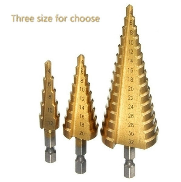 1PC Perfect Home&Garden Steel Step Cone Titanium Drill Bit Tool Hole Cutter Tool