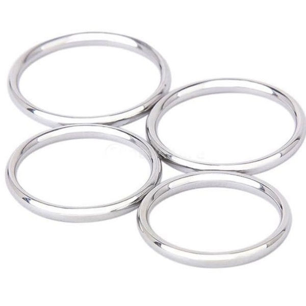 Silver and Rose Gold Stainless Steel Comfort Fit Plain Wedding Band Ring Width 2