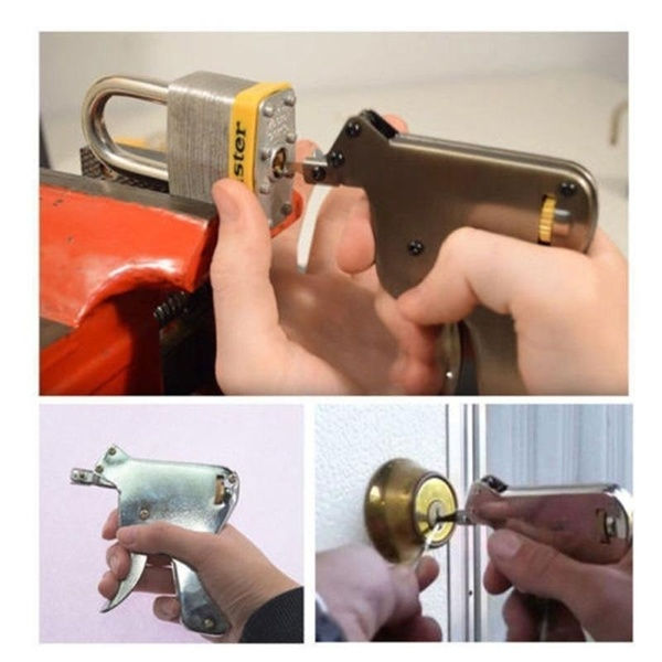 1 SET Strong Lock Pick Gun Padlock Repair Tools Kit Door Opener Bump Key Locksmi