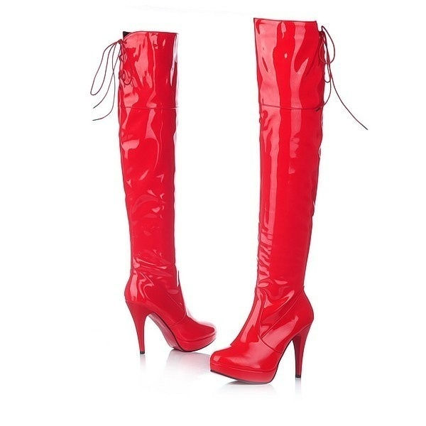 New Fashion winter and Autumn Boots Women Leather High-heeled Long-barreled Boot