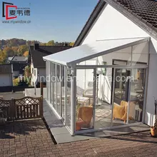 Customized Slant roof aluminum frame sunroom addition panels aluminium glass...