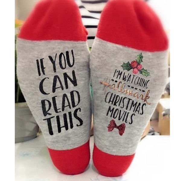 copy of copy of 1Pair Christmas Personalised Socks Letter Printed Socks If You C