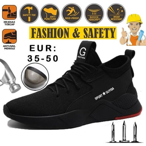 NEW Fashion Steel Toe Shoes Kevlar Fiber Safety Shoes Breathable Steel Toe Work