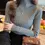 Miniatura: Elegant Solid Basic Knitted Tops Women Turtlneck Sweater Long Sleeve Casual Slim